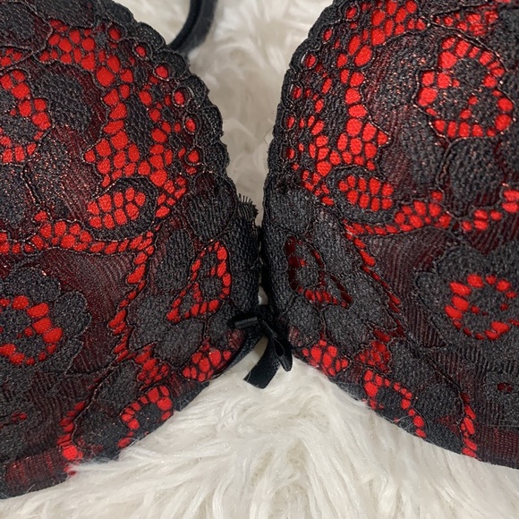 La SENZA Red & Black Lace Bra 32C - Picture 3 of 8